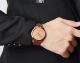 Calvin Klein Minimal Quartz Pink Gold Dial Pink Gold Mesh Bracelet Watch for Men - K3M11TFK Authentic Buy Shop Now