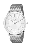 Calvin Klein Minimal Silver Dial Silver Mesh Bracelet Watch for Men - K3M21126 Authentic Buy Shop Now