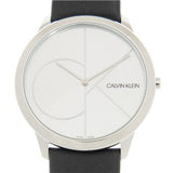 Calvin Klein Minimal Silver Dial Black Leather Strap Watch for Men - K3M211CY Authentic Buy Shop Now