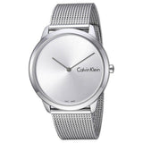 Calvin Klein Minimal Silver Dial Silver Mesh Bracelet Watch for Men - K3M211Y6 Authentic Buy Shop Now