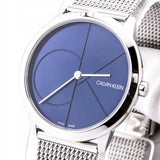 Calvin Klein Minimal Blue Dial Silver Mesh Bracelet Watch for Women - K3M2212N Authentic Buy Shop Now