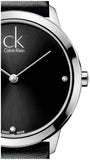 Calvin Klein Minimal Black Dial Black Leather Strap Watch for Women - K3M231CS Authentic Buy Shop Now