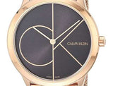 Calvin Klein Minimal Black Dial Rose Gold Mesh Bracelet Watch for Men - K3M22621 Authentic Buy Shop Now