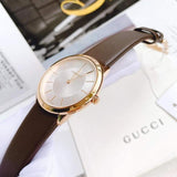 Calvin Klein Minimal White Dial Brown Leather Strap Watch for Women - K3M226G6 Authentic Buy Shop Now