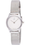 Calvin Klein Minimal White Dial Silver Mesh Bracelet Watch for Women - K3M2312Y Authentic Buy Shop Now