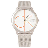 Calvin Klein Minimal White Dial Silver Mesh Bracelet Watch for Men - K3M51152 Authentic Buy Shop Now