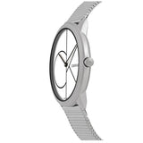 Calvin Klein Minimal White Dial Silver Mesh Bracelet Watch for Women - K3M5215X Authentic Buy Shop Now