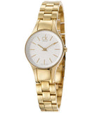 Calvin Klein Simplicity White Dial Gold Steel Strap Watch for Women - K4323212 Authentic Buy Shop Now