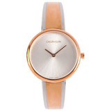 Calvin Klein Seduce Silver Dial Two Tone Steel Strap Watch for Women - K4E2N61X Authentic Buy Shop Now