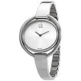 Calvin Klein Impetuous Silver Dial Silver Steel Strap Watch for Women - K4F2N116 Authentic Buy Shop Now