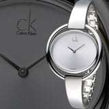 Calvin Klein Impetuous Silver Dial Silver Steel Strap Watch for Women - K4F2N116 Authentic Buy Shop Now