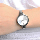 Calvin Klein Lively Silver Dial Silver Steel Strap Watch for Women - K4U23126 Authentic Buy Shop Now