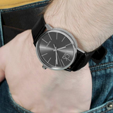 Calvin Klein Minimal Black Dial Black Leather Strap Watch for Men - K7621107 Authentic Buy Shop Now