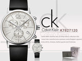 Calvin Klein Post Minimal White Dial Black Leather Strap Watch for Men - K7627120 Authentic Buy Shop Now