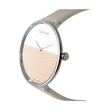 Calvin Klein Rise White Beige Dial Beige Leather Strap Watch for Women - K7A231XH Authentic Buy Shop Now