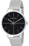 Calvin Klein Even Black Dial Silver Mesh Bracelet Watch for Women - K7B21121 Authentic Buy Shop Now
