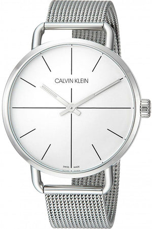 Calvin Klein Even Quartz White Dial Silver Steel Strap Watch for Women - K7B21126 Authentic Buy Shop Now