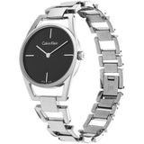 Calvin Klein Dainty Black Dial Silver Steel Strap Watch for Women - K7L23141 Authentic Buy Shop Now