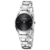 Calvin Klein Dainty Black Dial Silver Steel Strap Watch for Women - K7L23141 Authentic Buy Shop Now