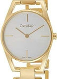 Calvin Klein Dainty White Dial Gold Steel Strap Watch for Women - K7L23546 Authentic Buy Shop Now