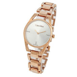 Calvin Klein Dainty Diamonds Silver Dial Rose Gold Steel Strap Watch for Women - K7L2364T Authentic Buy Shop Now