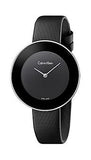Calvin Klein Chic Black Dial Black Leather Strap Watch for Women - K7N23CB1 Authentic Buy Shop Now