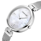 Calvin Klein Authentic Mother of Pearl Dial Silver Mesh Bracelet Watch for Women - K8G2312E Authentic Buy Shop Now