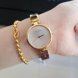 Calvin Klein Authentic Silver Dial Gold Steel Strap Watch for Women - K8G23546 Authentic Buy Shop Now