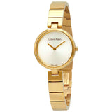 Calvin Klein Authentic Silver Dial Gold Steel Strap Watch for Women - K8G23546 Authentic Buy Shop Now