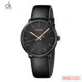 Calvin Klein High Noon Quartz Black Dial Black Leather Strap Watch for Men - K8M214CB Authentic Buy Shop Now