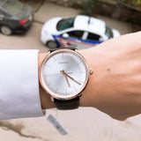 Calvin Klein High Noon Silver Dial Brown Leather Strap Watch for Men - K8M216G6 Authentic Buy Shop Now
