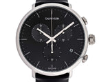 Calvin Klein High Noon Chronograph Black Dial Black Leather Strap Watch for Men - K8M271C1 Authentic Buy Shop Now