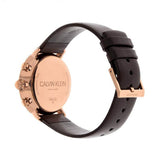 Calvin Klein High Noon Silver Dial Brown Leather Strap Watch for Men - K8M276G6 Authentic Buy Shop Now