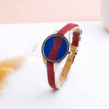 Calvin Klein Rebel Blue Maroon Dial Maroon Leather Strap Watch for Women - K8P231UN Authentic Buy Shop Now