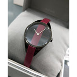 Calvin Klein Rebel Red Black Dial Red Leather Strap Watch for Women - K8P237U1 Authentic Buy Shop Now