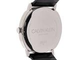Calvin Klein Posh Silver Dial Black Leather Strap Watch for Men - K8Q311C6 Authentic Buy Shop Now