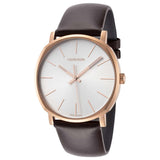 Calvin Klein Posh Silver Dial Brown Leather Strap Watch for Men - K8Q316G6 Authentic Buy Shop Now