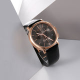 Calvin Klein Posh Grey Dial Black Leather Strap Watch for Men - K8Q376C3 Authentic Buy Shop Now