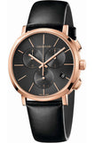 Calvin Klein Posh Grey Dial Black Leather Strap Watch for Men - K8Q376C3 Authentic Buy Shop Now