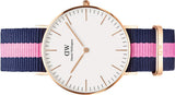 Daniel Wellington Classic Winchester White Dial Three Tone Nylon Strap Watch For Women - DW00100033 Authentic Buy Shop Now