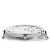 Daniel Wellington Classic Glasgow White Dial Two Tone NATO Strap Unisex Watch - DW00100047 Authentic Buy Shop Now