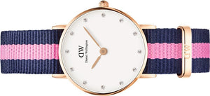Daniel Wellington Classy Winchester White Dial Two Tone NATO Strap Watch For Women - DW00100065 Authentic Buy Shop Now