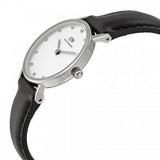 Daniel Wellington Classy Sheffield White Dial Black Leather Strap Watch For Women - DW00100068 Authentic Buy Shop Now