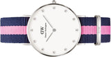 Daniel Wellington Classy Winchester White Dial Two Tone NATO Strap Watch For Women - DW00100081 Authentic Buy Shop Now