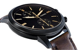 Fossil Townsman Chronograph Black Dial Brown Leather Strap Watch for Men - FS5437 Authentic Buy Shop Now