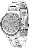 Guess Mini Sunrise Chronograph Quartz Silver Dial Silver Steel Strap Watch For Women - W0623L1 Authentic Buy Shop Now