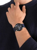 Tommy Hilfiger Austin Quartz Blue Dial Blue Rubber Strap Watch for Men - 1791635 Authentic Buy Shop Now