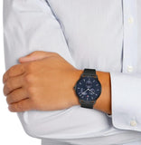 Tommy Hilfiger Brad Quartz Blue Dial Black Mesh Bracelet Watch For Men - 1710392 Authentic Buy Shop Now