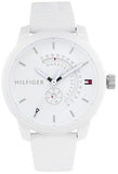 Tommy Hilfiger Denim Analog White Dial White Rubber Strap Watch for Men - 1791481 Authentic Buy Shop Now