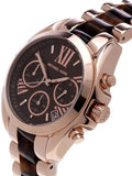 Michael Kors Bradshaw Chronograph Brown Dial Two Tone Steel Strap Watch For Women - MK5944 Authentic Buy Shop Now